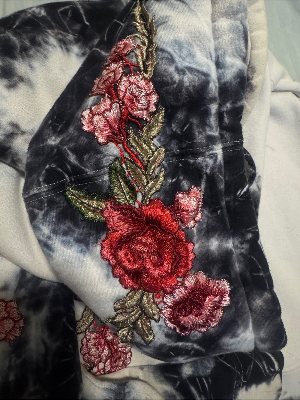 Unique Eivil Regime Black & White Tie-Dye Hoodie Size M